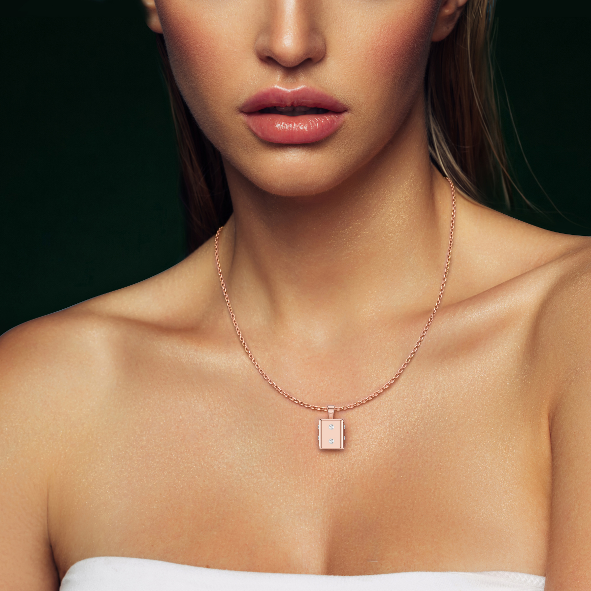 Risket, Dice Pendant in 14K Rose Gold