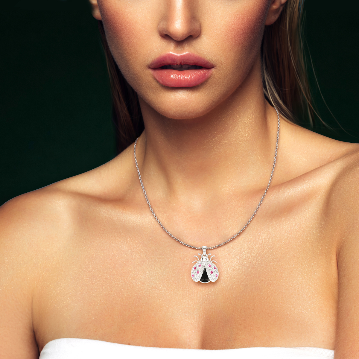 Miss Bug, Bug Pendant in 14K White Gold