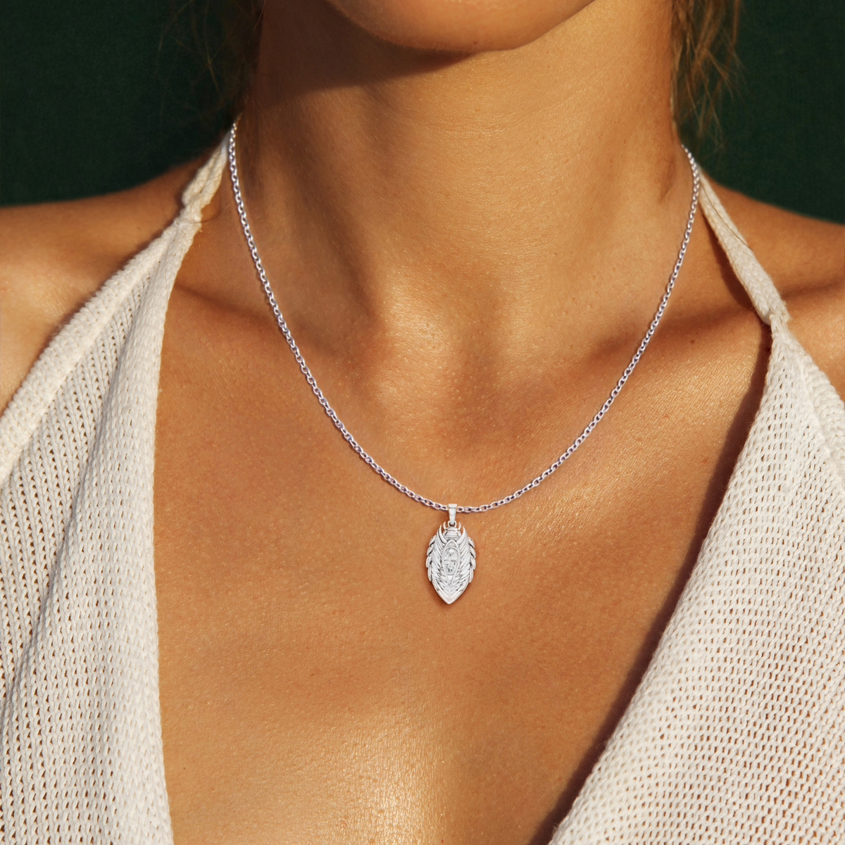 Scarabyne, Scarab Pendant in 18K White Gold