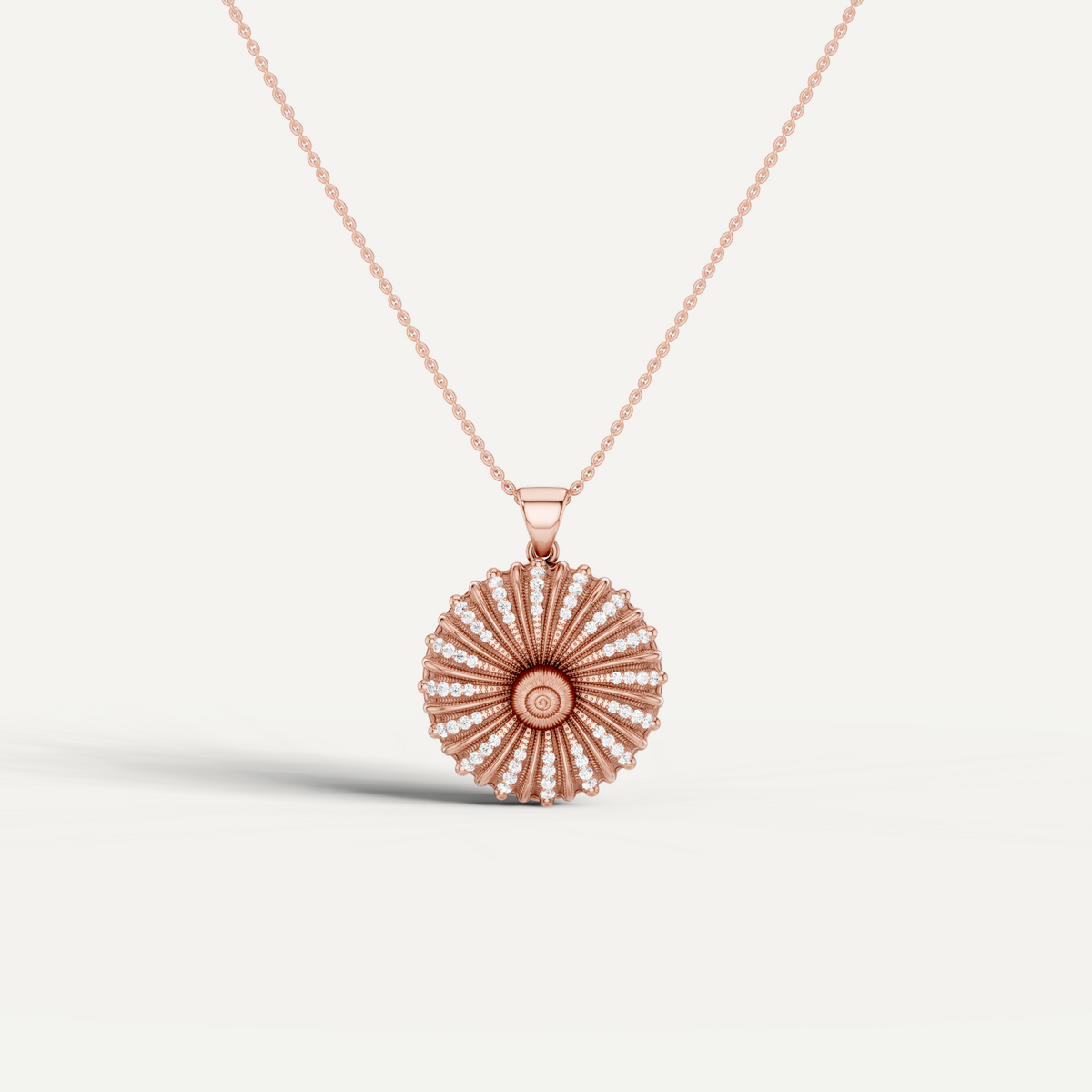 Marbella, Sea Shell Pendant in 18K Rose Gold