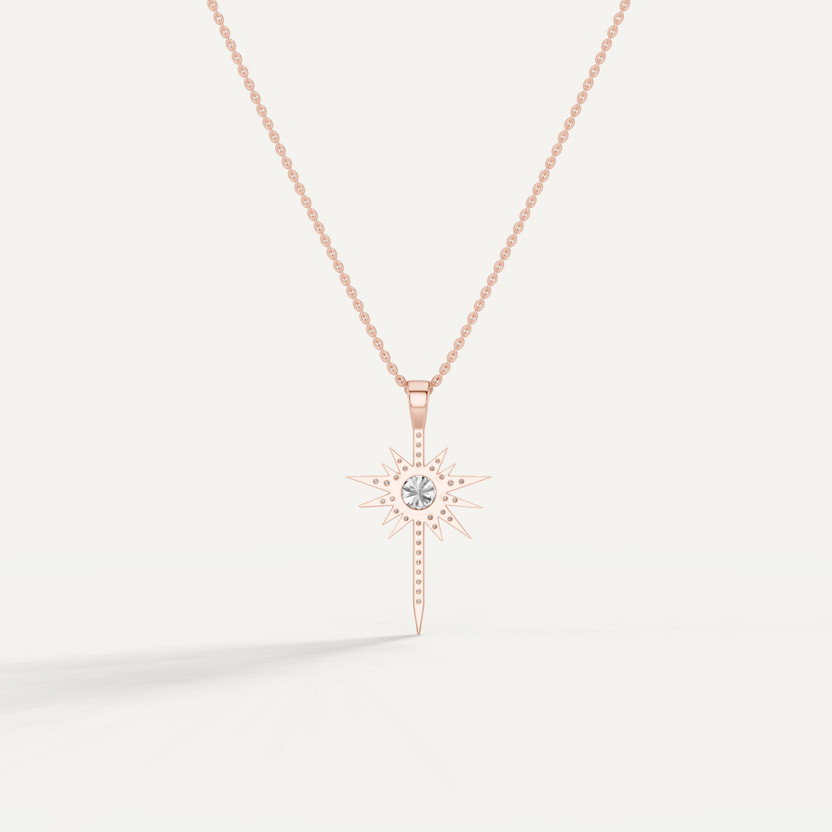 Skyglint, Shooting Star Pendant in 14K Rose Gold