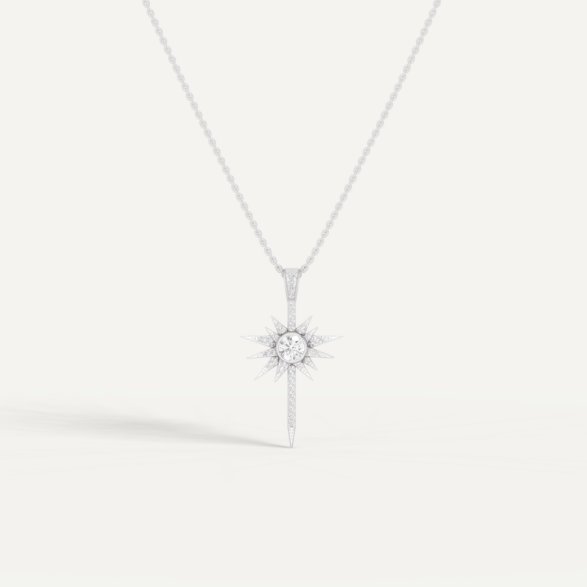 Skyglint, Shooting Star Pendant in 14K White Gold
