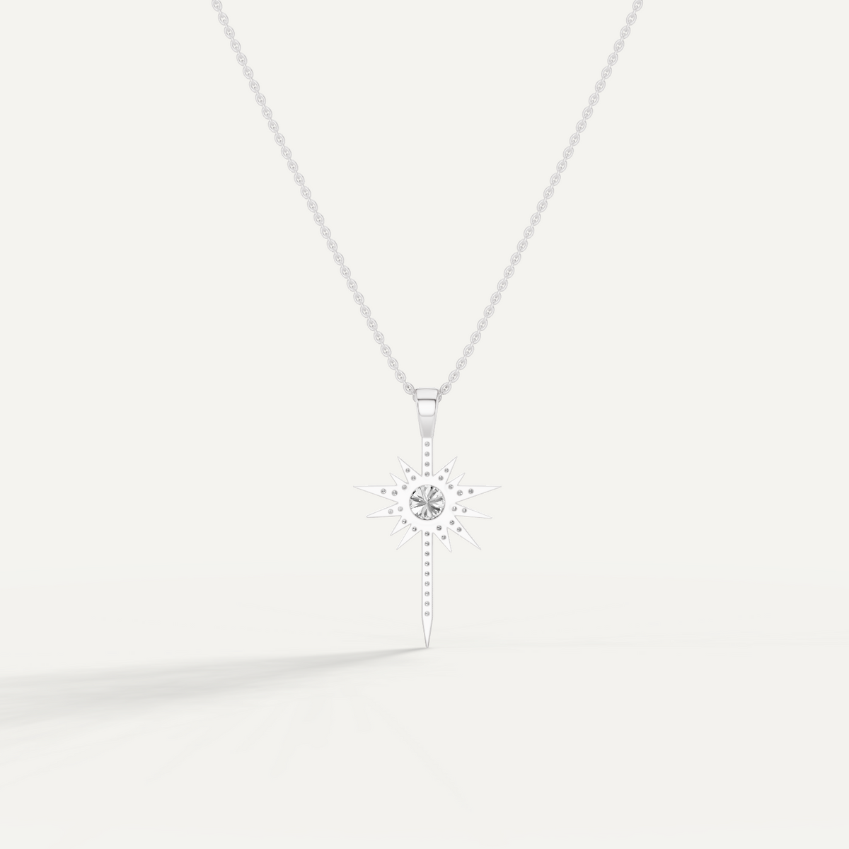 Skyglint, Shooting Star Pendant in 14K White Gold