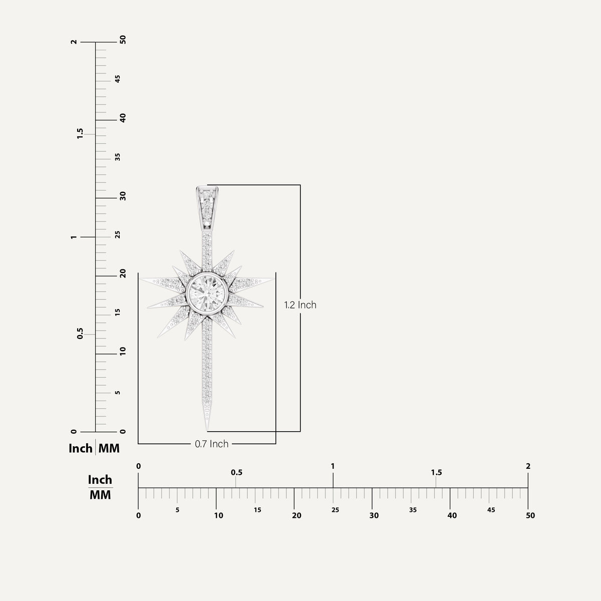 Skyglint, Shooting Star Pendant in 14K White Gold