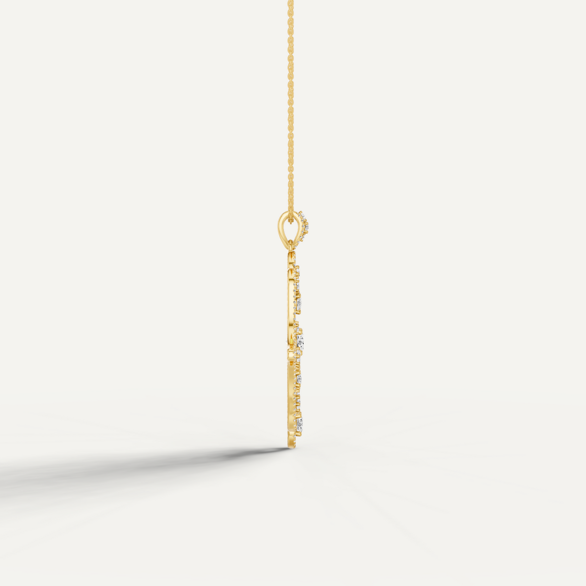 Amuletto, Hamsa Hand Pendant in 18K Yellow Gold