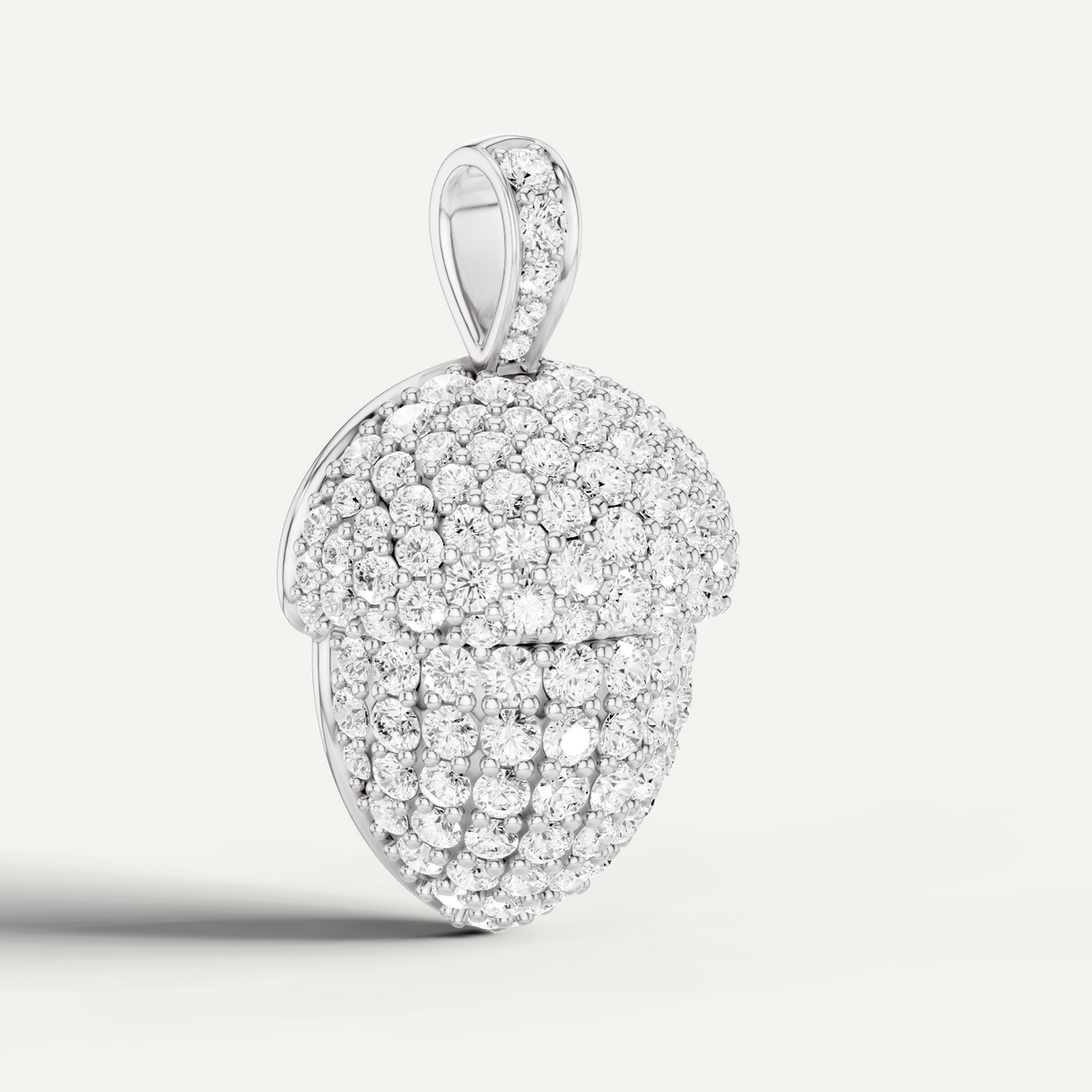Oaklore, Acorn Pendant in 14K White Gold