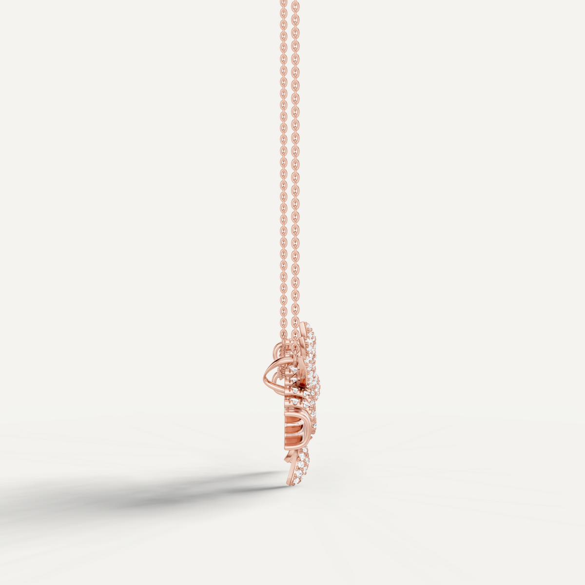 Flutia, Bamboo Pendant in 18K Rose Gold