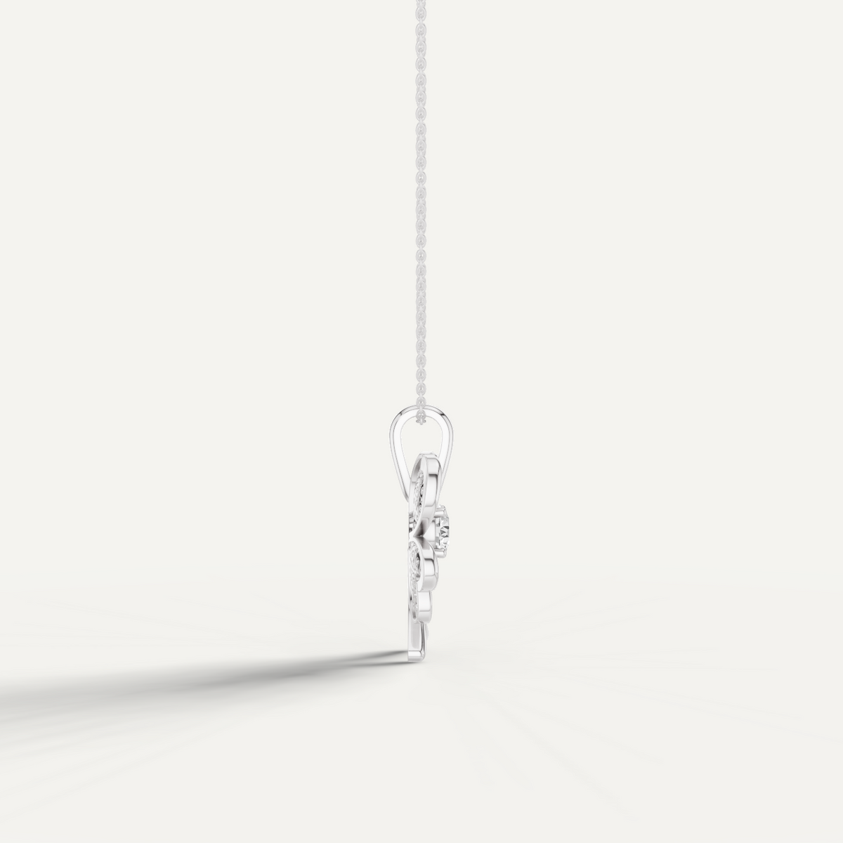 Clovery, Clover Leaf Pendant in 18K White Gold