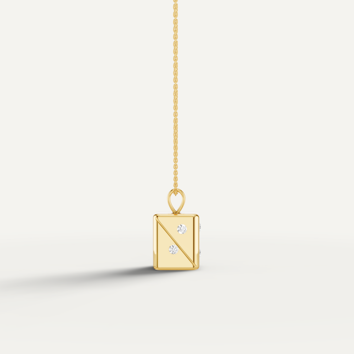 Risket, Dice Pendant in 18K Yellow Gold