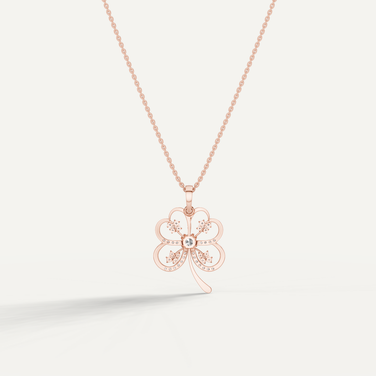 Folia, Clover Leaf Pendant in 18K Rose Gold