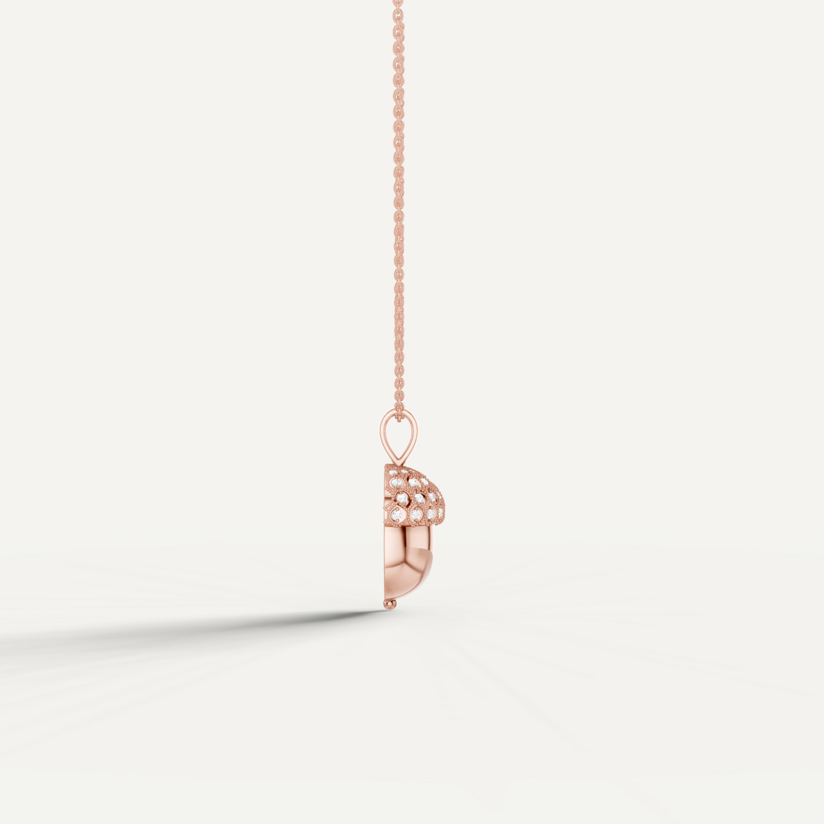 Acornia, Acorn Pendant in 18K Rose Gold