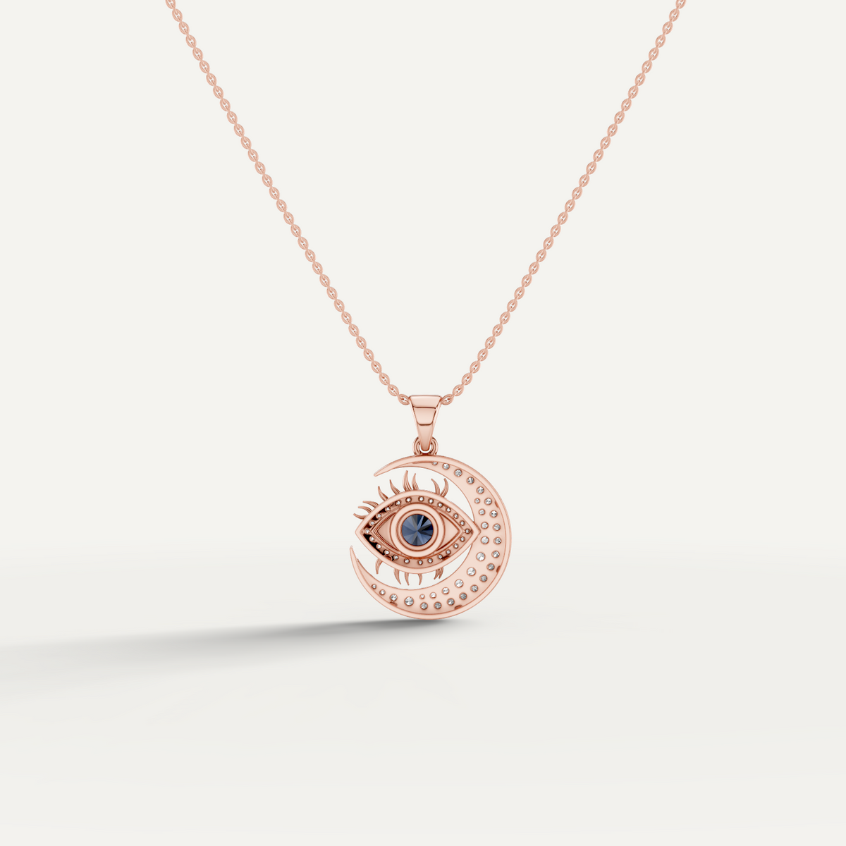 Nazaria, Evil Eye Pendant in 18K Rose Gold