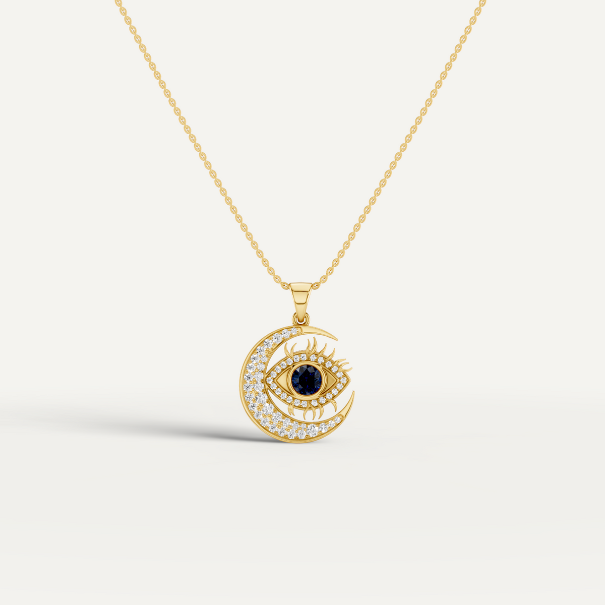 Nazaria, Evil Eye Pendant in 18K Yellow Gold
