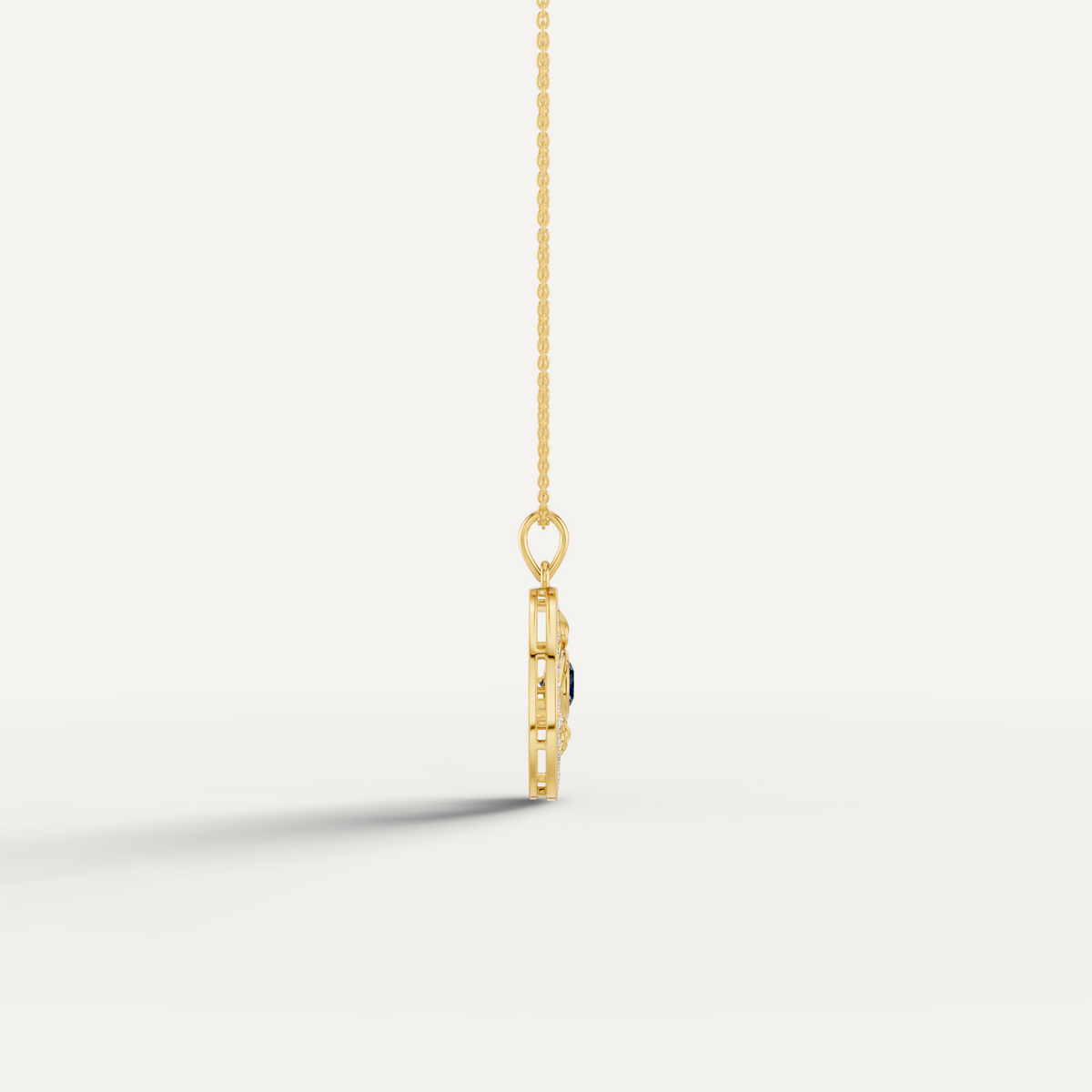 Nazaria, Evil Eye Pendant in 18K Yellow Gold