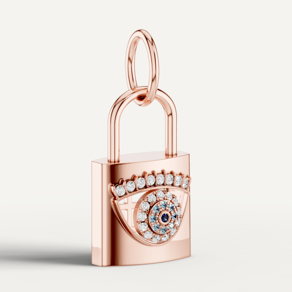 ILOCH, Evil Eye Pendant in 18K Rose Gold