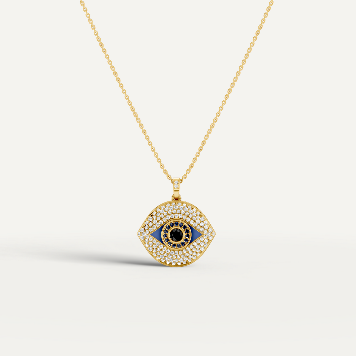 Iris, Evil Eye Pendant in 18K Yellow Gold