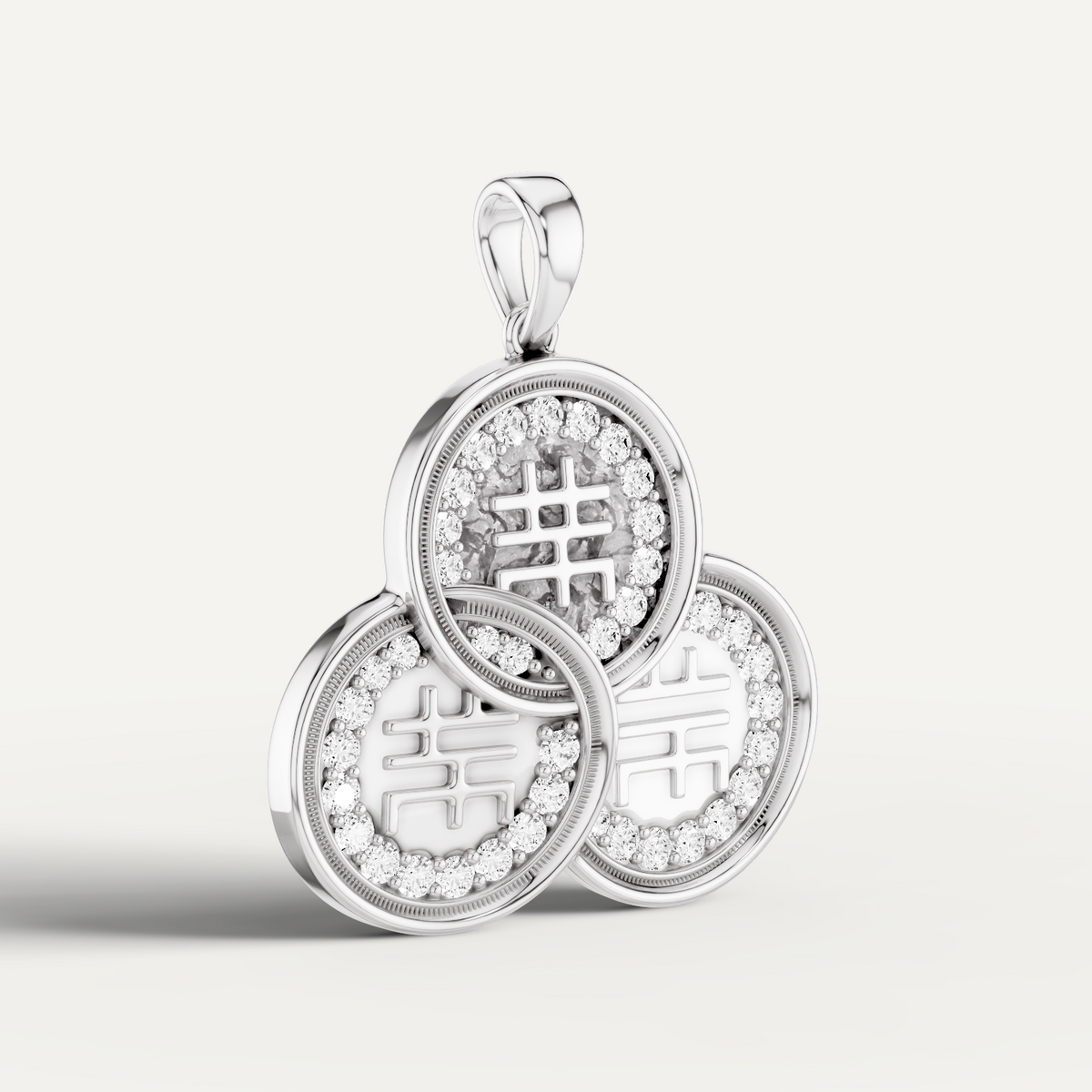 Chiclove, Feng Shui Pendant in 14K White Gold