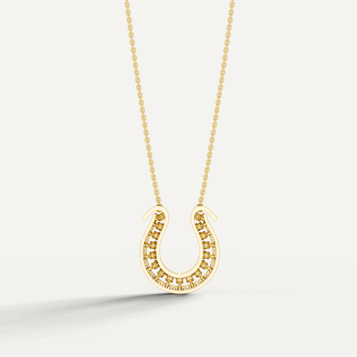 Luckspur, Horseshoe Pendant in 18K Yellow Gold