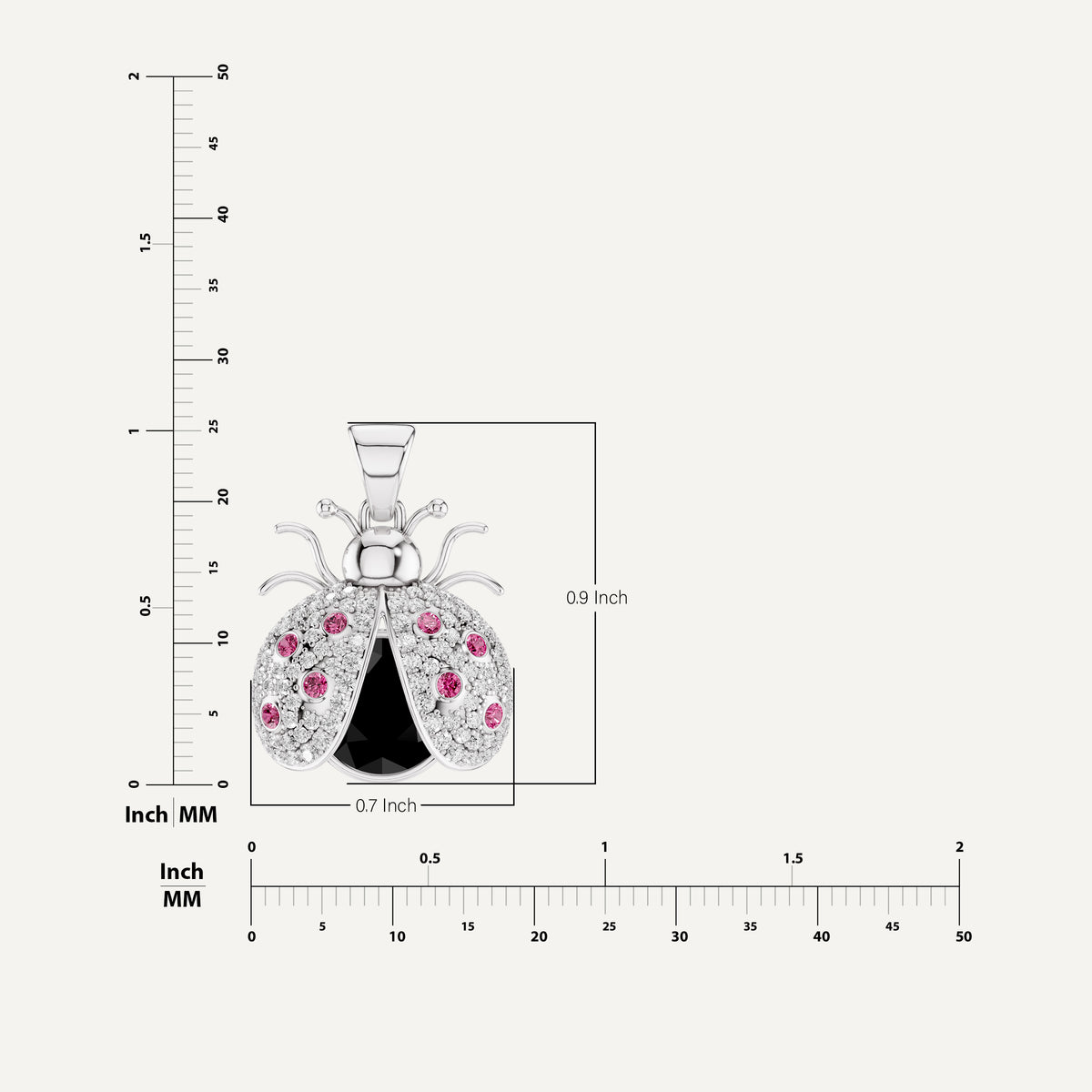 Miss Bug, Bug Pendant in 14K White Gold