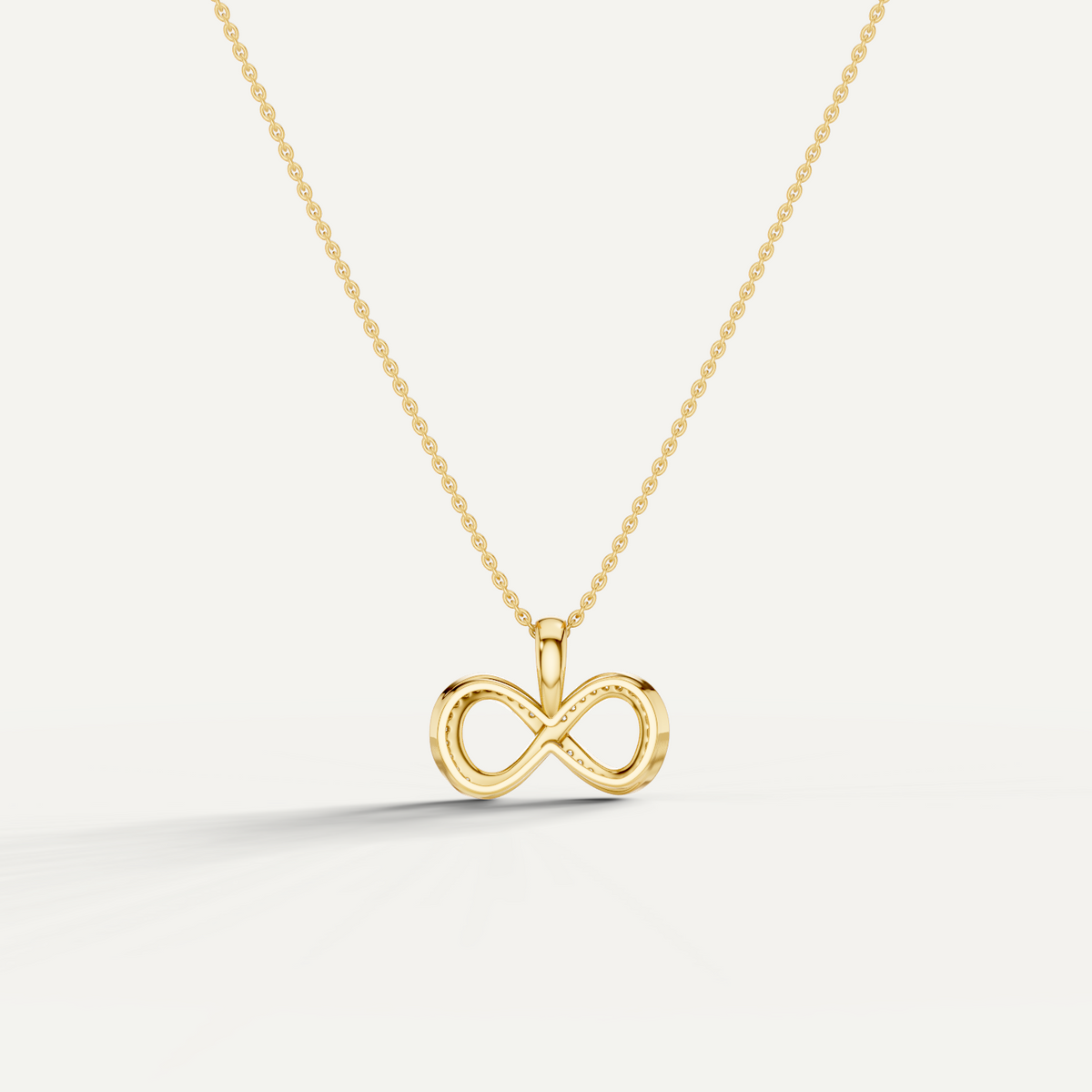 Infinitia, Infinity Pendant in 18K Yellow Gold