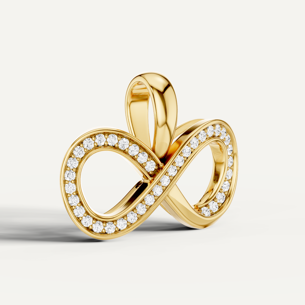 Infinitia, Infinity Pendant in 14K Yellow Gold