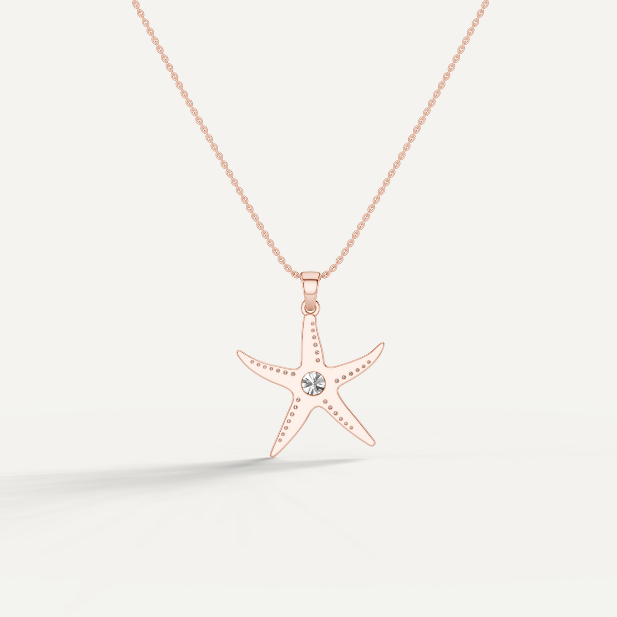 Seastar, Starfish Pendant in 18K Rose Gold