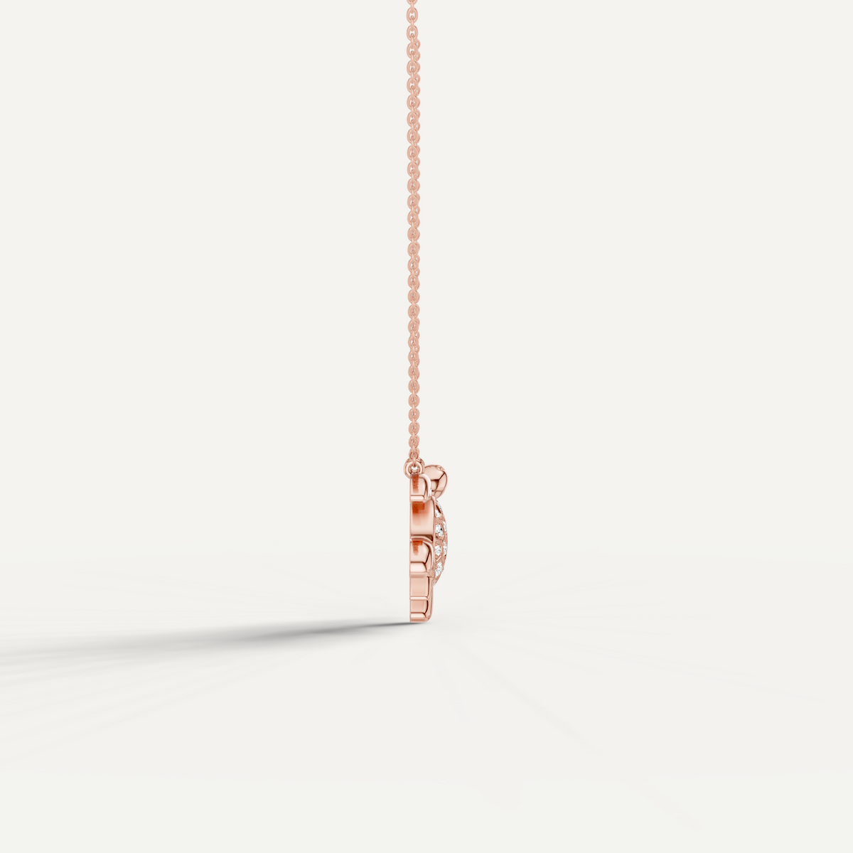 Chelone, Turtle Pendant in 14K Rose Gold