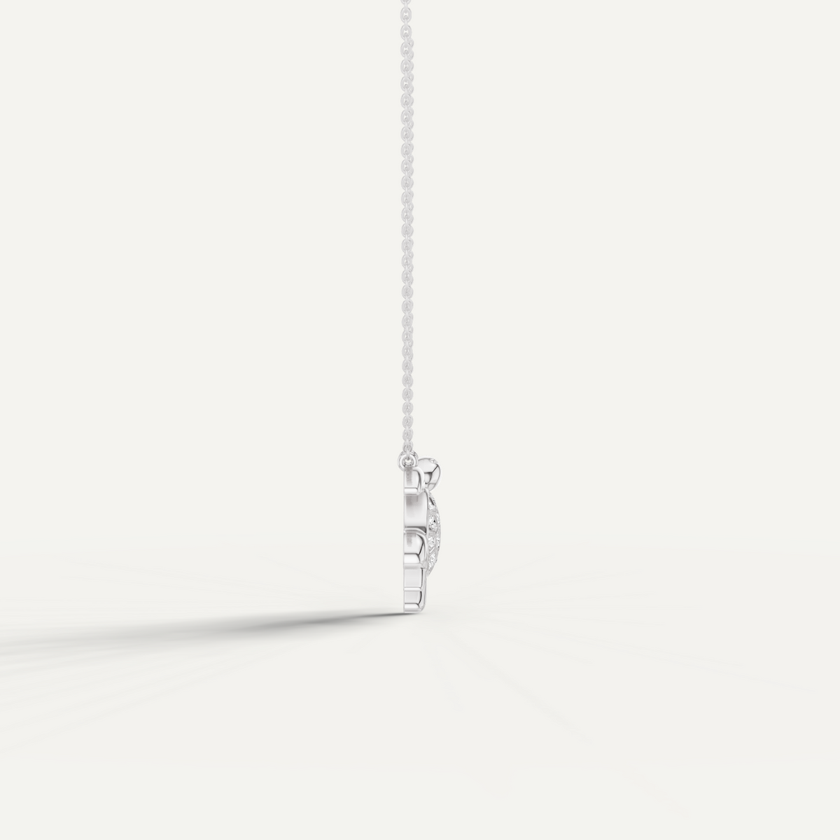 Chelone, Turtle Pendant in 14K White Gold