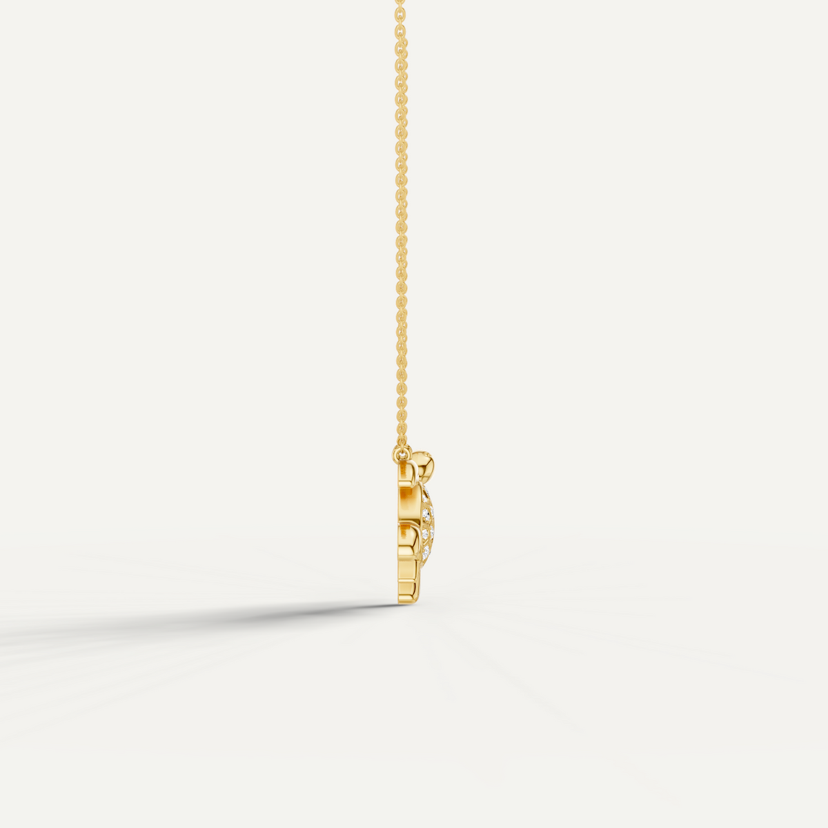 Chelone, Turtle Pendant in 14K Yellow Gold
