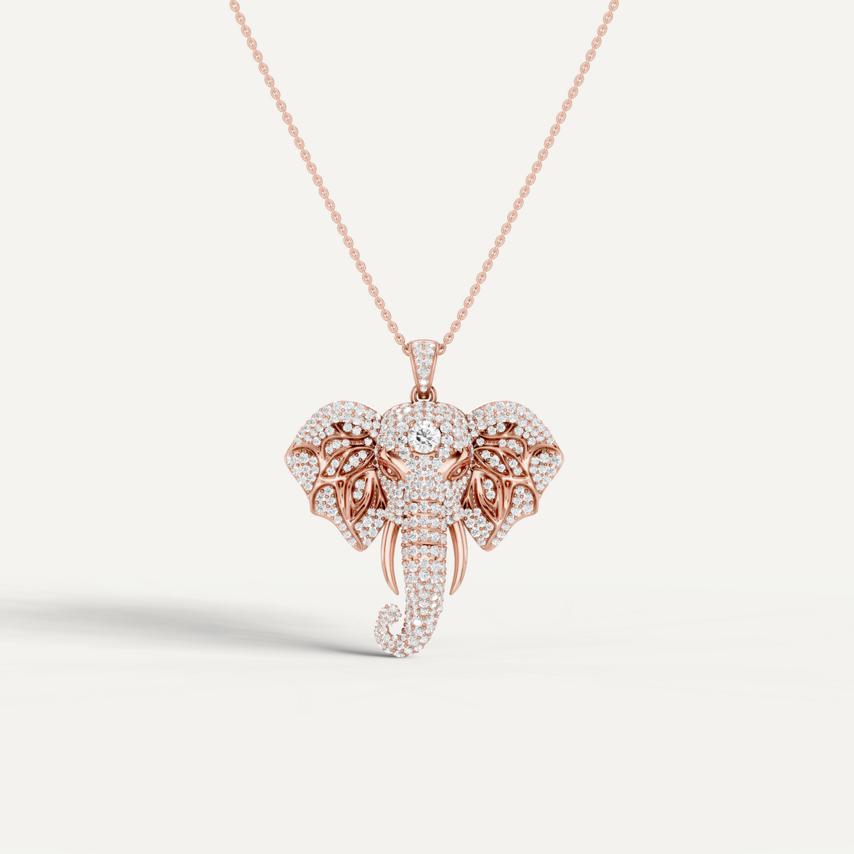Varana, Elephant Pendant in 18K Rose Gold