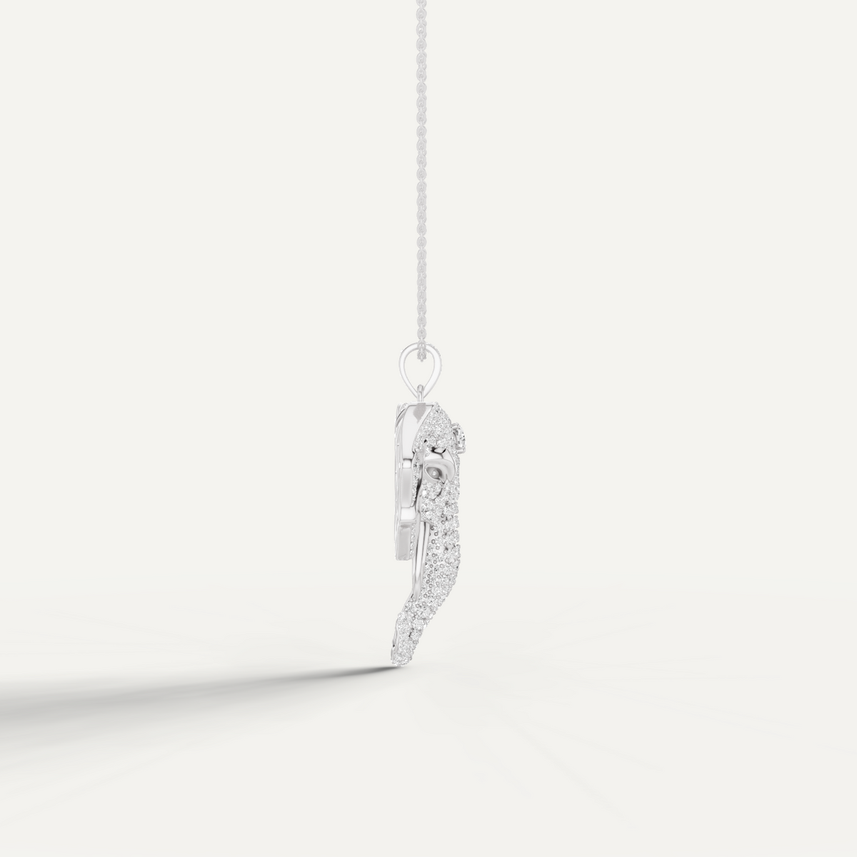 Varana, Elephant Pendant in 18K White Gold