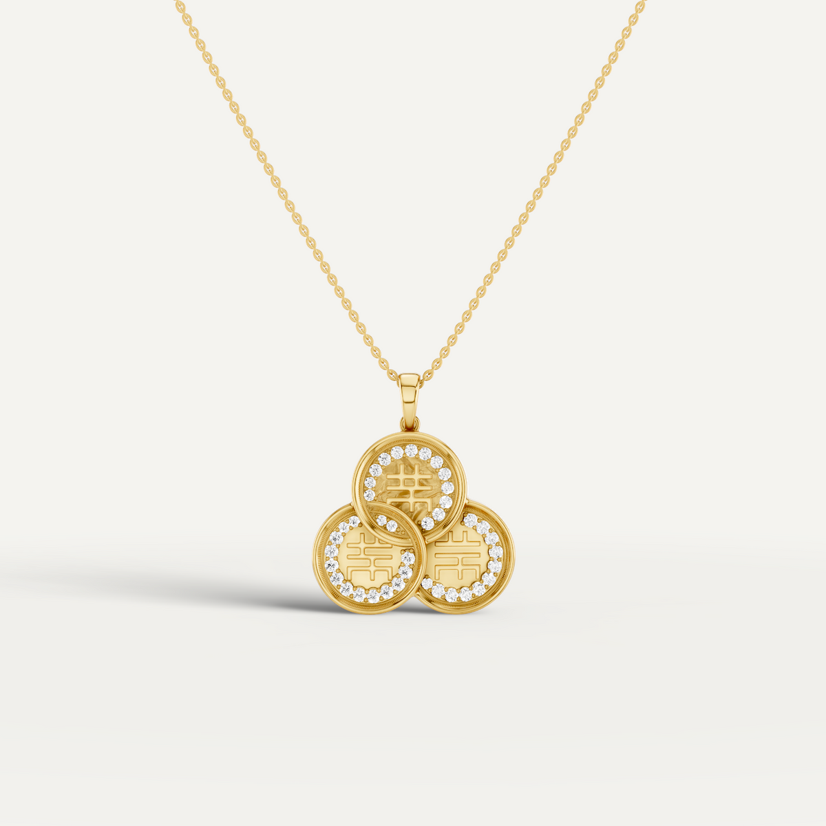 Chiclove, Feng Shui Pendant in 14K Yellow Gold
