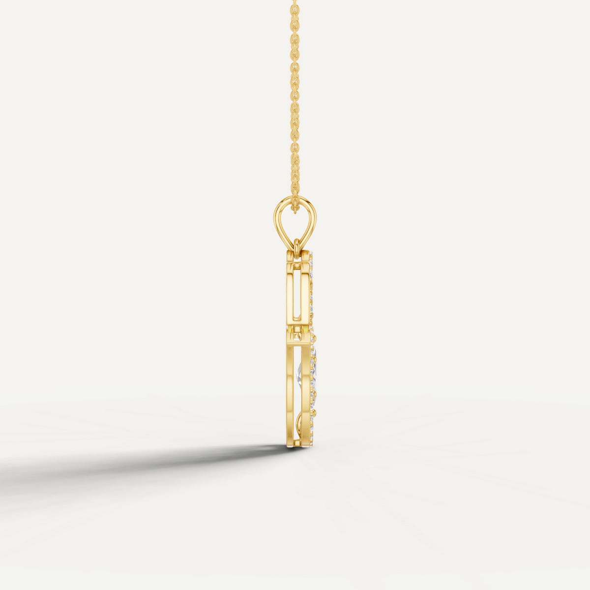 Palmara, Hamsa Hand Pendant in 18K Yellow Gold