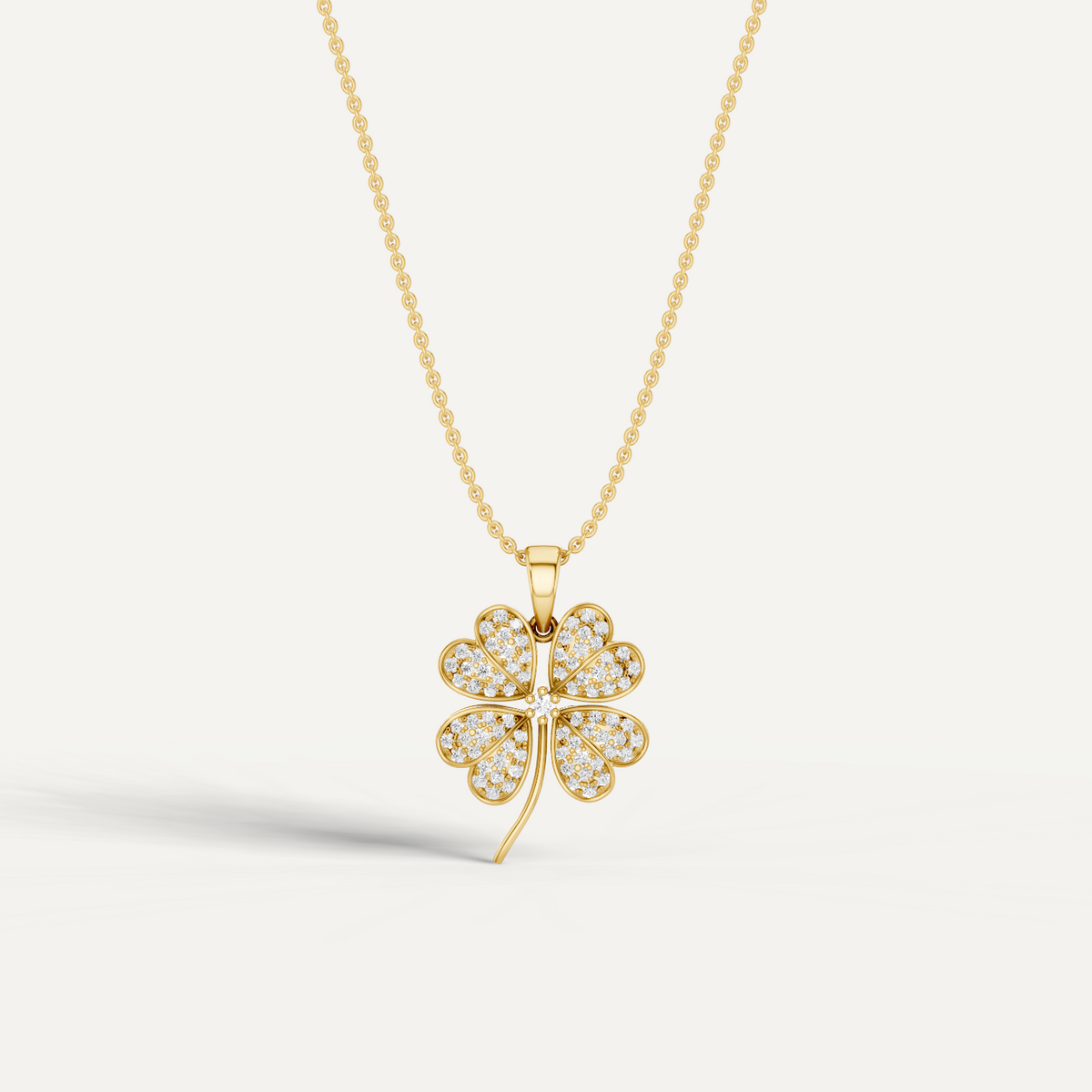 Chamour, Clover Leaf Pendant in 14K Yellow Gold