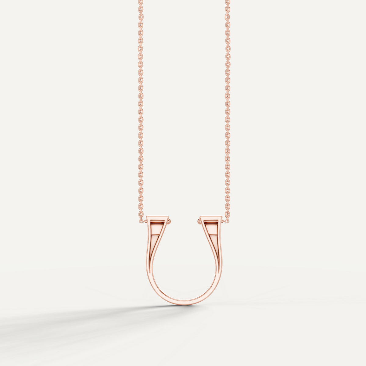 Lightspur, Horseshoe, Pendant in 14K Rose Gold