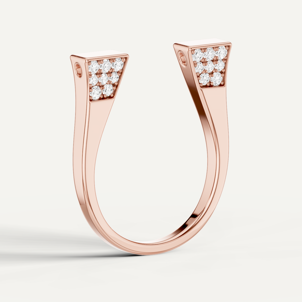 Lightspur, Horseshoe, Pendant in 14K Rose Gold