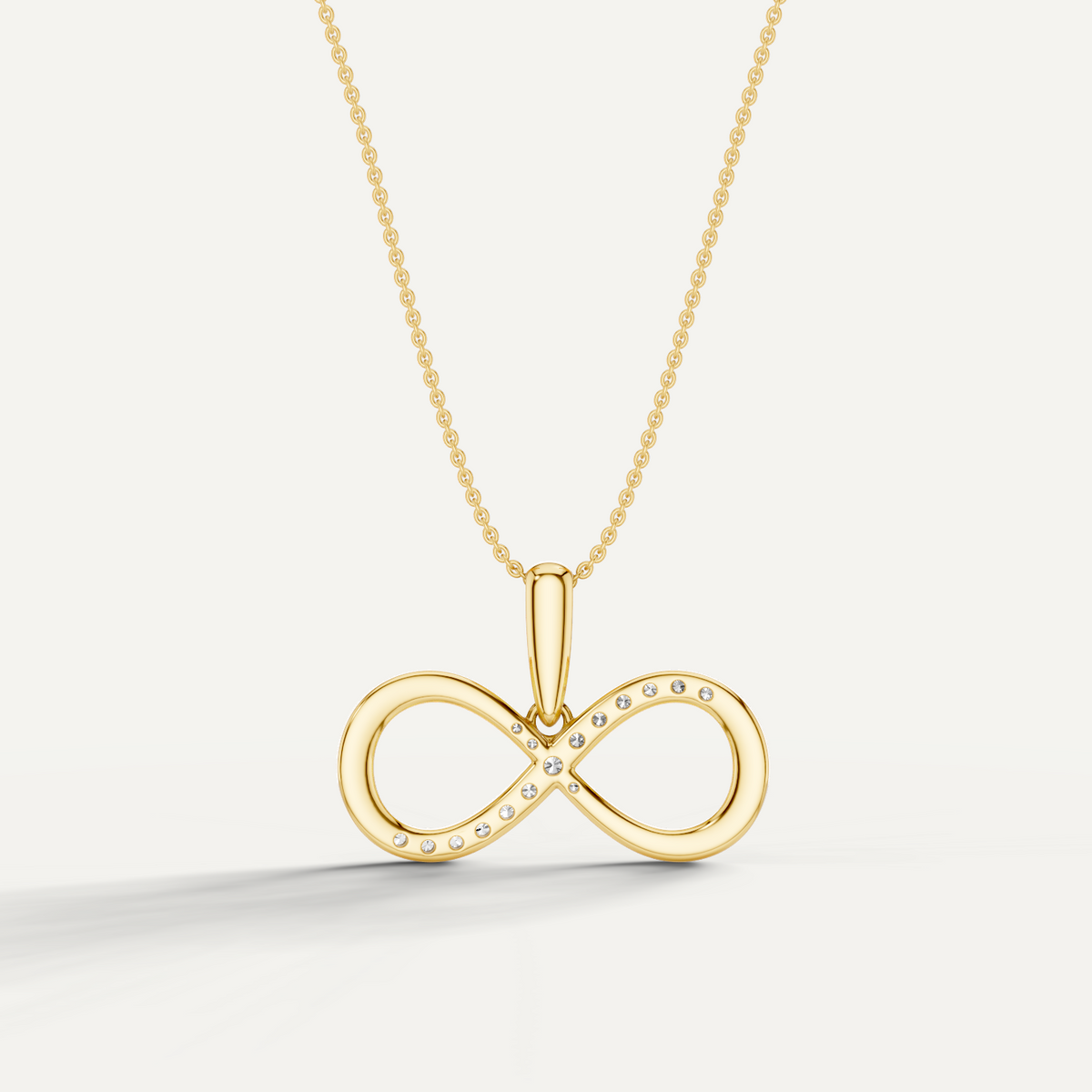 Eternia, Infinity Pendant in 14K Yellow Gold