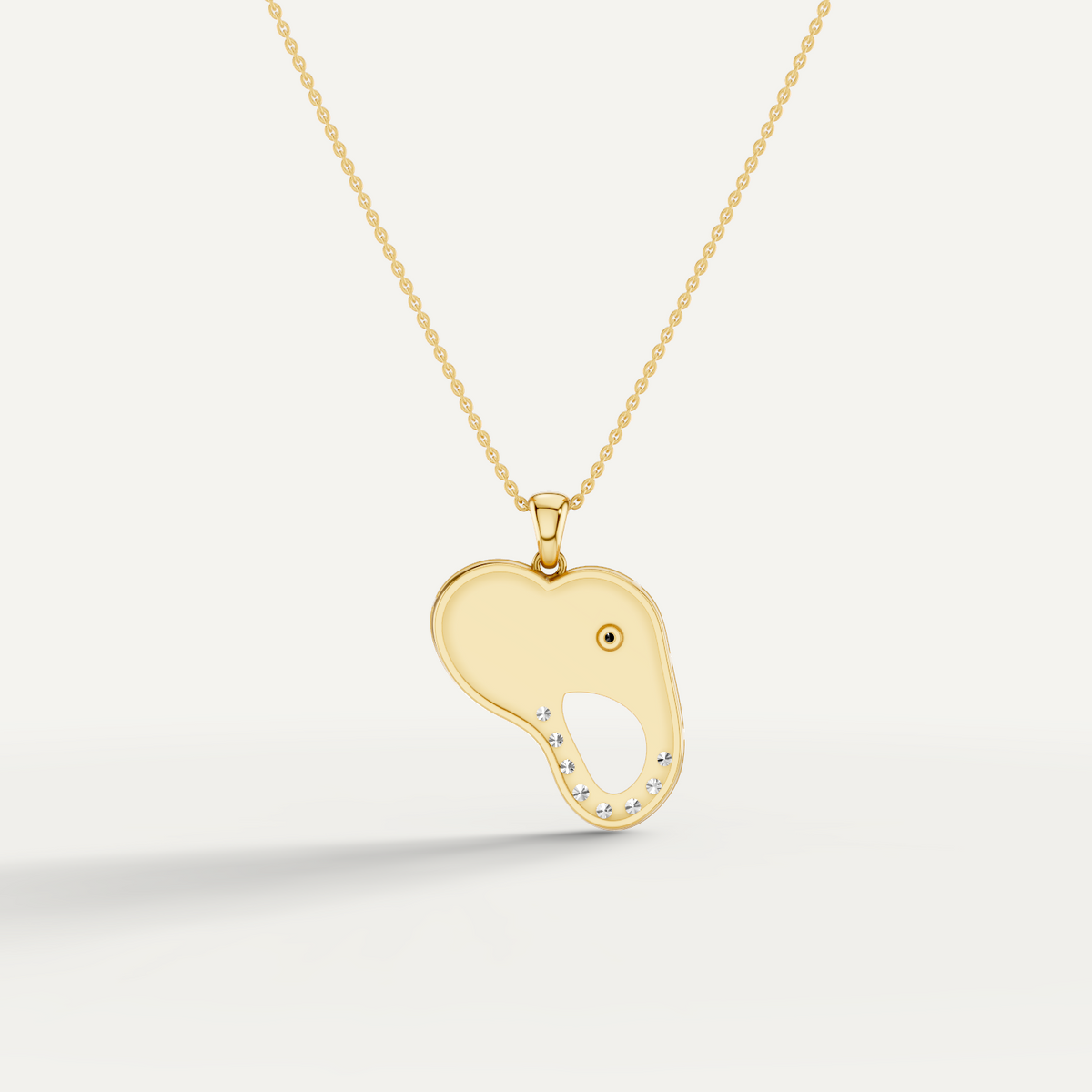 Elli, Elephant Pendant in 18K Yellow Gold