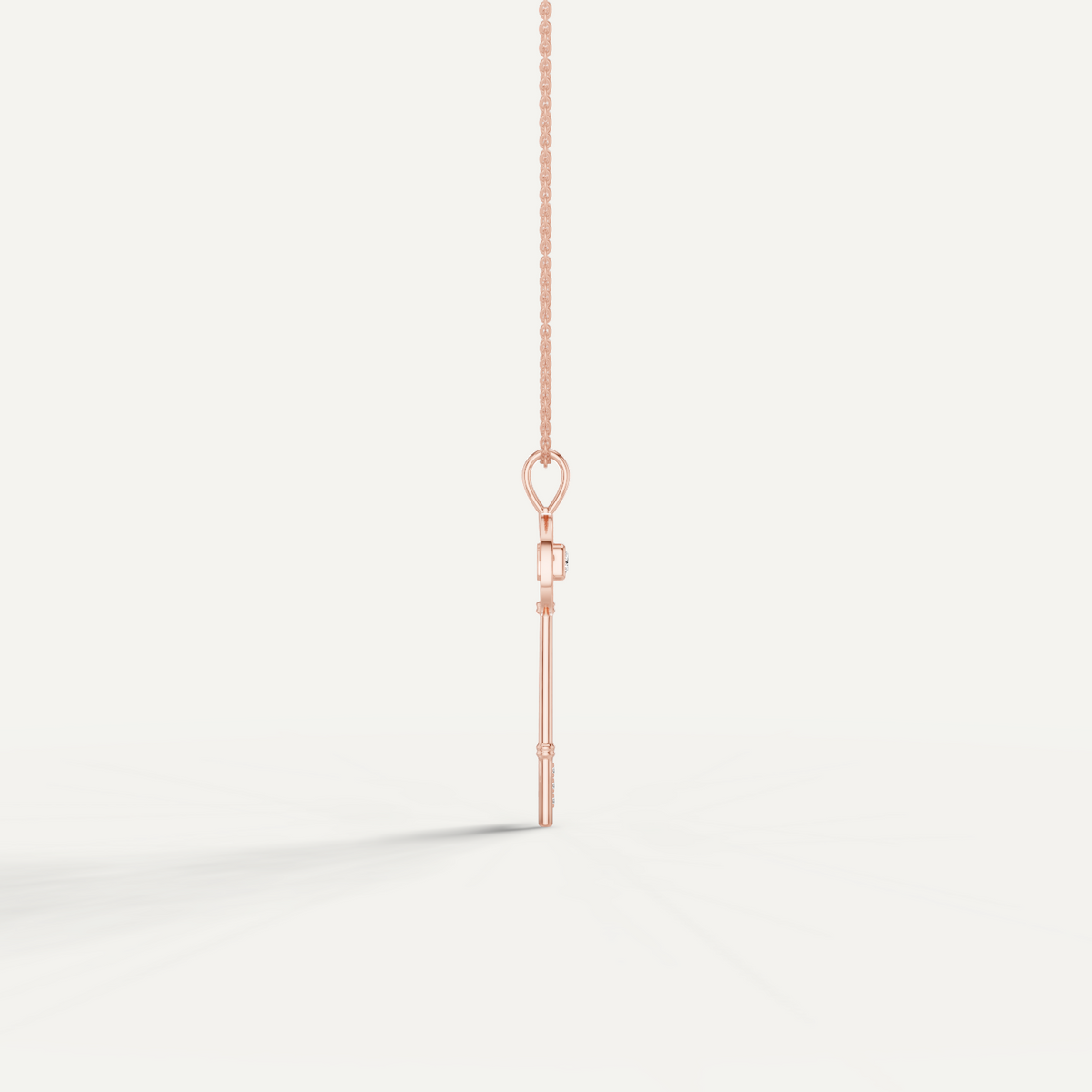 Keeley, Key Pendant in 18K Rose Gold