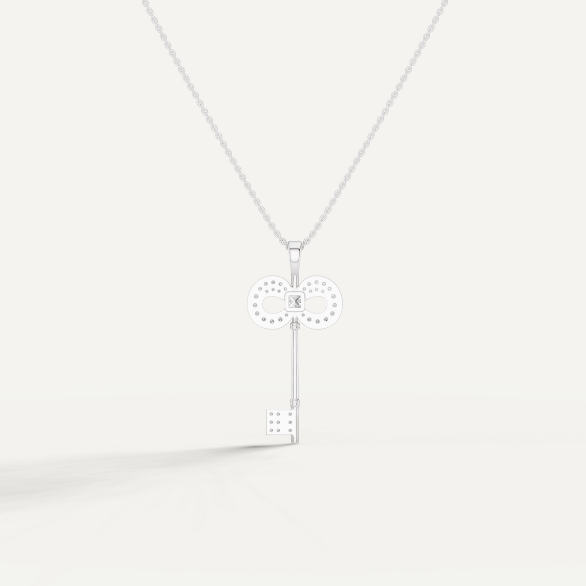 Keeley, Key Pendant in 18K White Gold