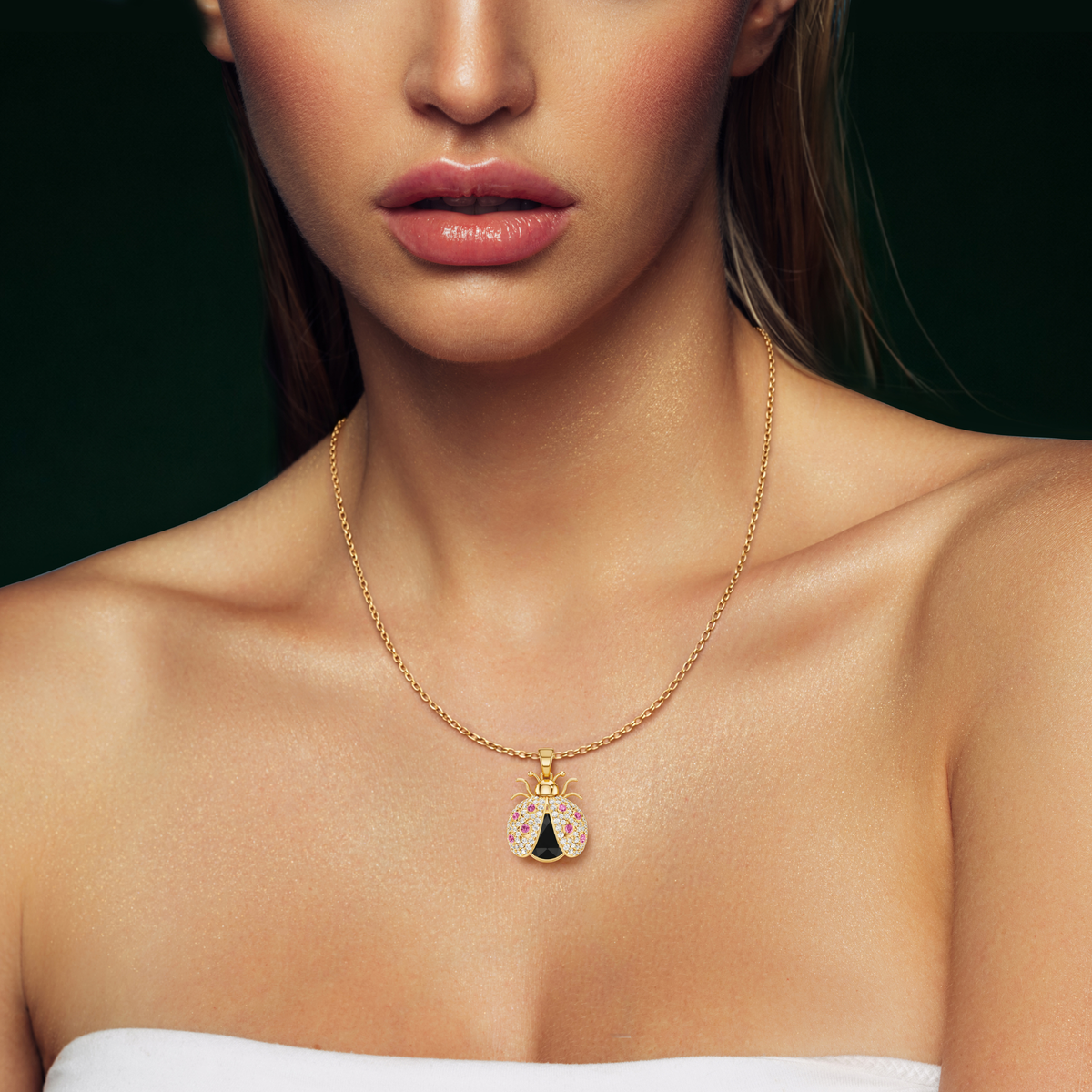 Miss Bug, Bug Pendant in 14K Yellow Gold