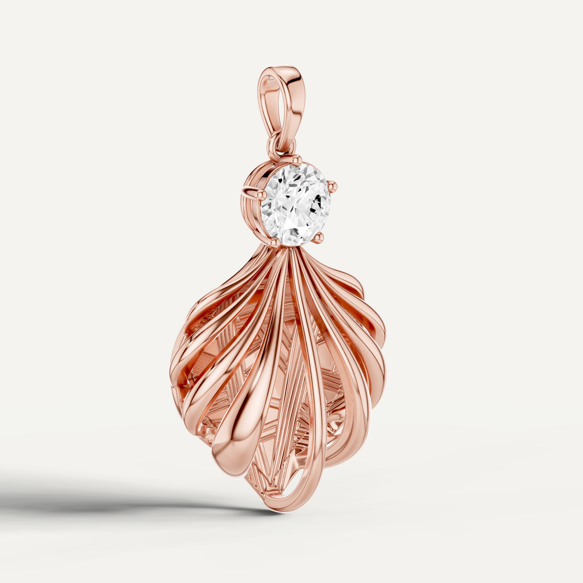 Shelly, Sea Shell Pendant in 18K Rose Gold