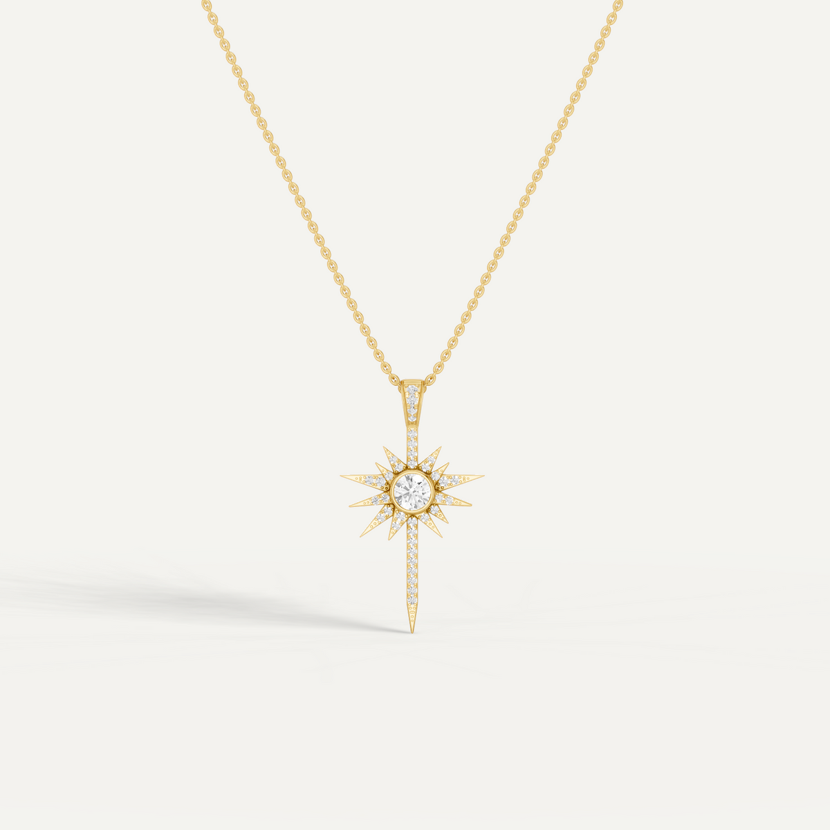 Skyglint, Shooting Star Pendant in 14K Yellow Gold
