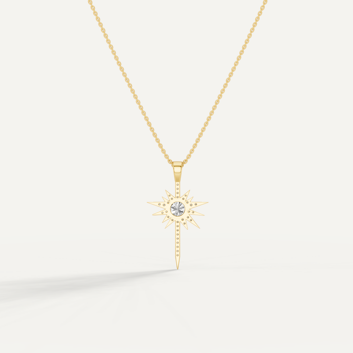 Skyglint, Shooting Star Pendant in 14K Yellow Gold