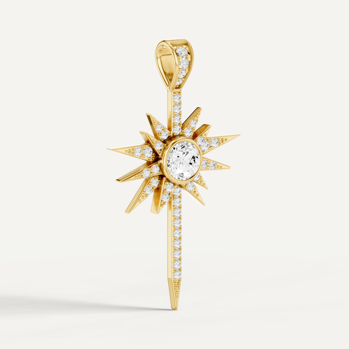 Skyglint, Shooting Star Pendant in 14K Yellow Gold