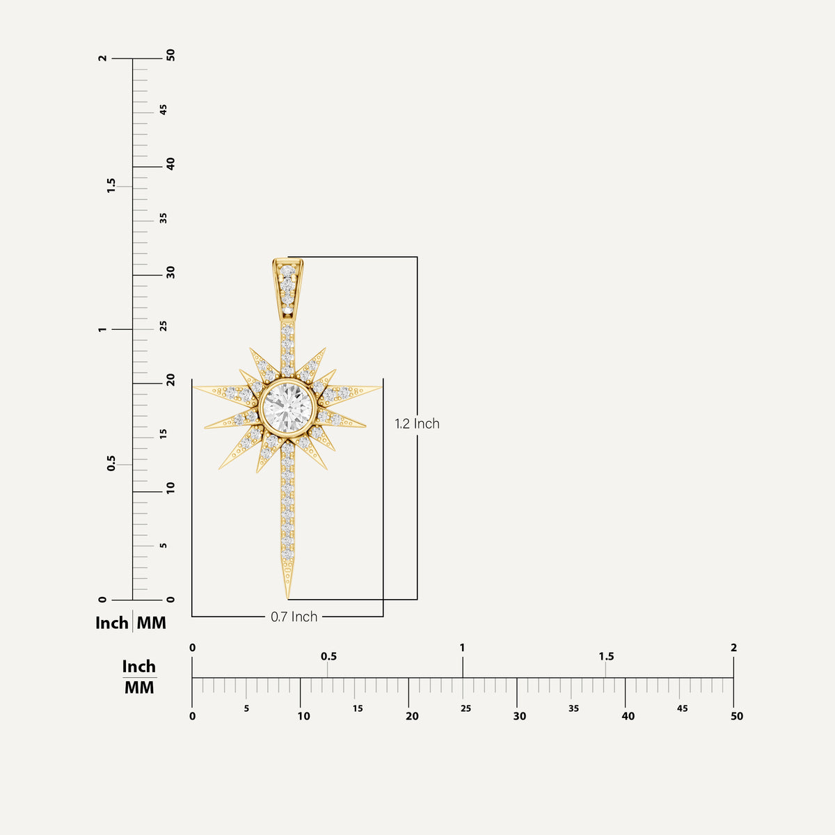 Skyglint, Shooting Star Pendant in 14K Yellow Gold