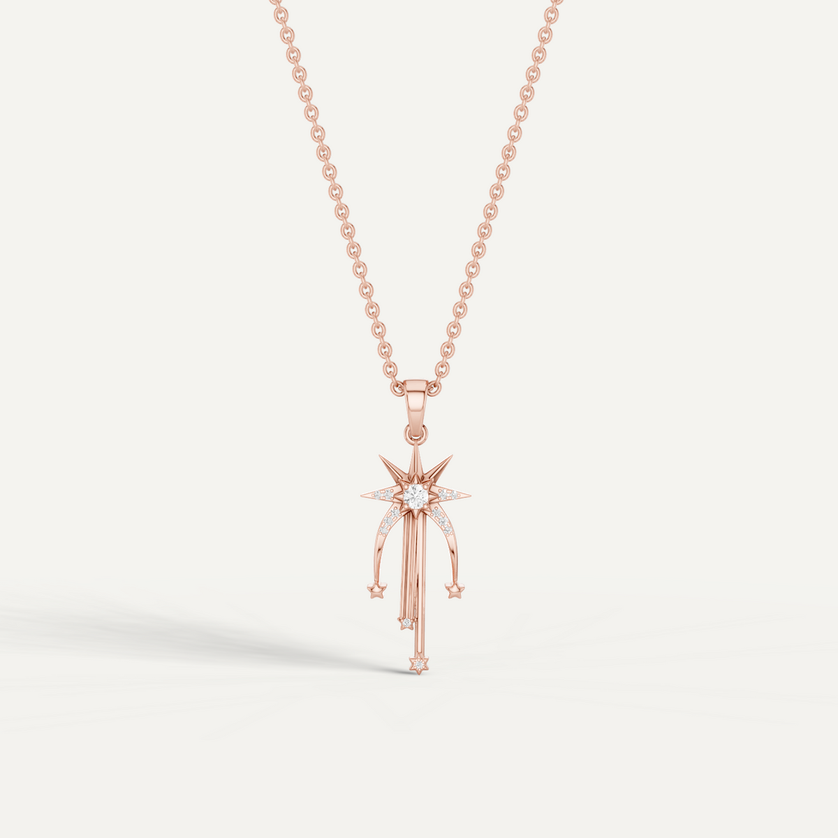 Skyfall, Shooting Star Pendant in 14K Rose Gold