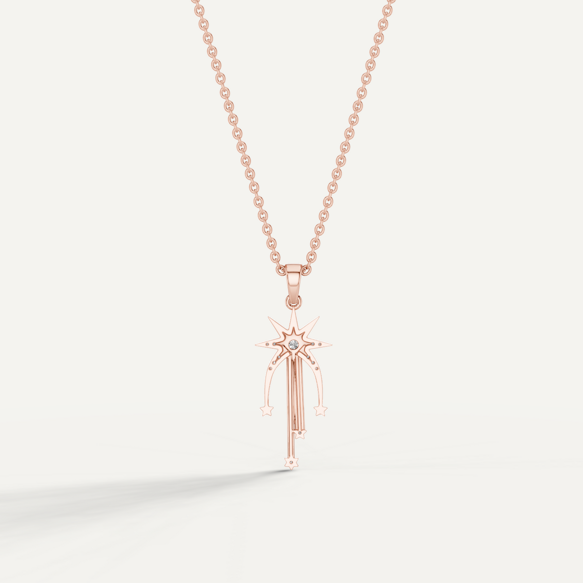 Skyfall, Shooting Star Pendant in 14K Rose Gold