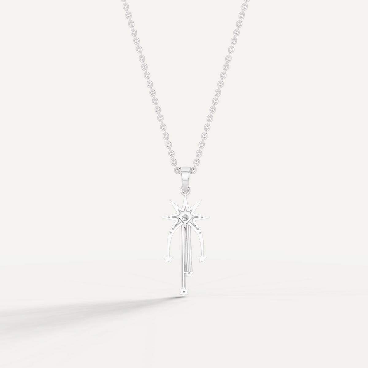 Skyfall, Shooting Star Pendant in 14K White Gold