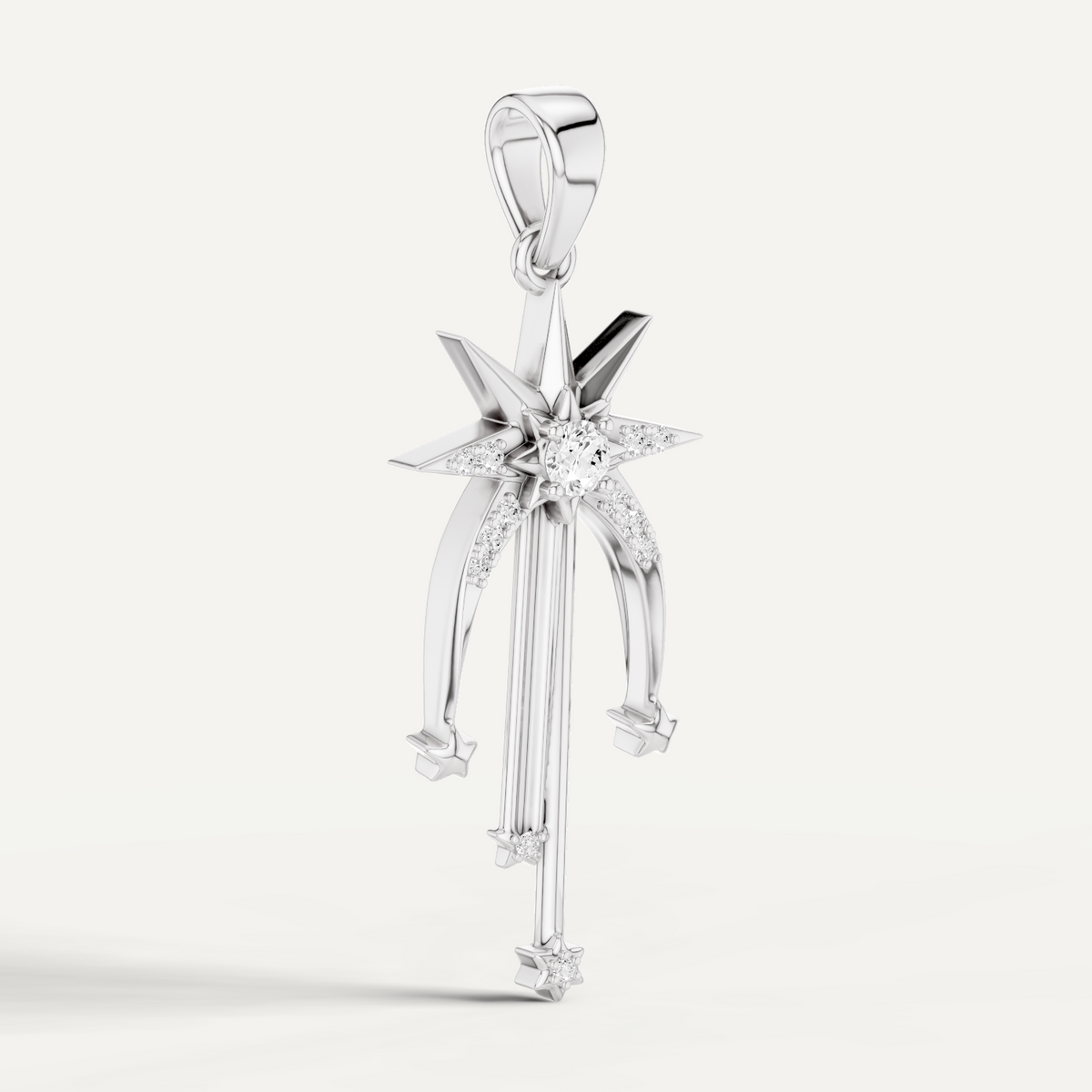 Skyfall, Shooting Star Pendant in 14K White Gold